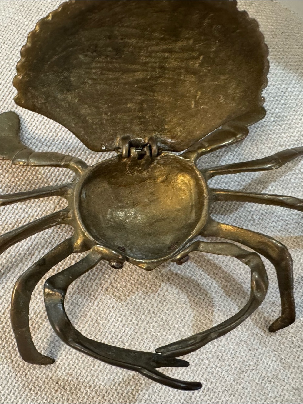 3 Bronze Crab Ash Trays Sculpture Figure 7x3 1/2” - Picture 10 of 11